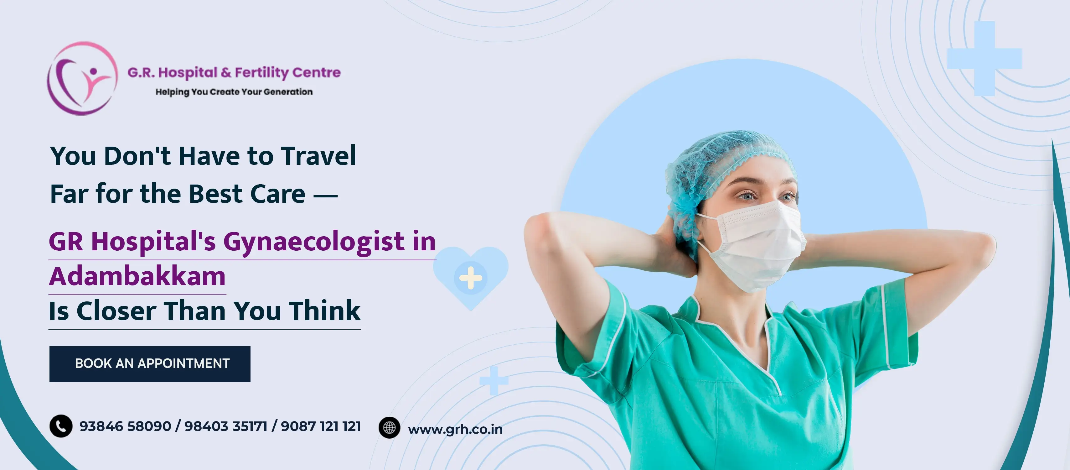 Expert Women's Care. Right Where You Live.GR Hospital — Adambakkam's Most Trusted Gynaecologist & Fertility Specialist