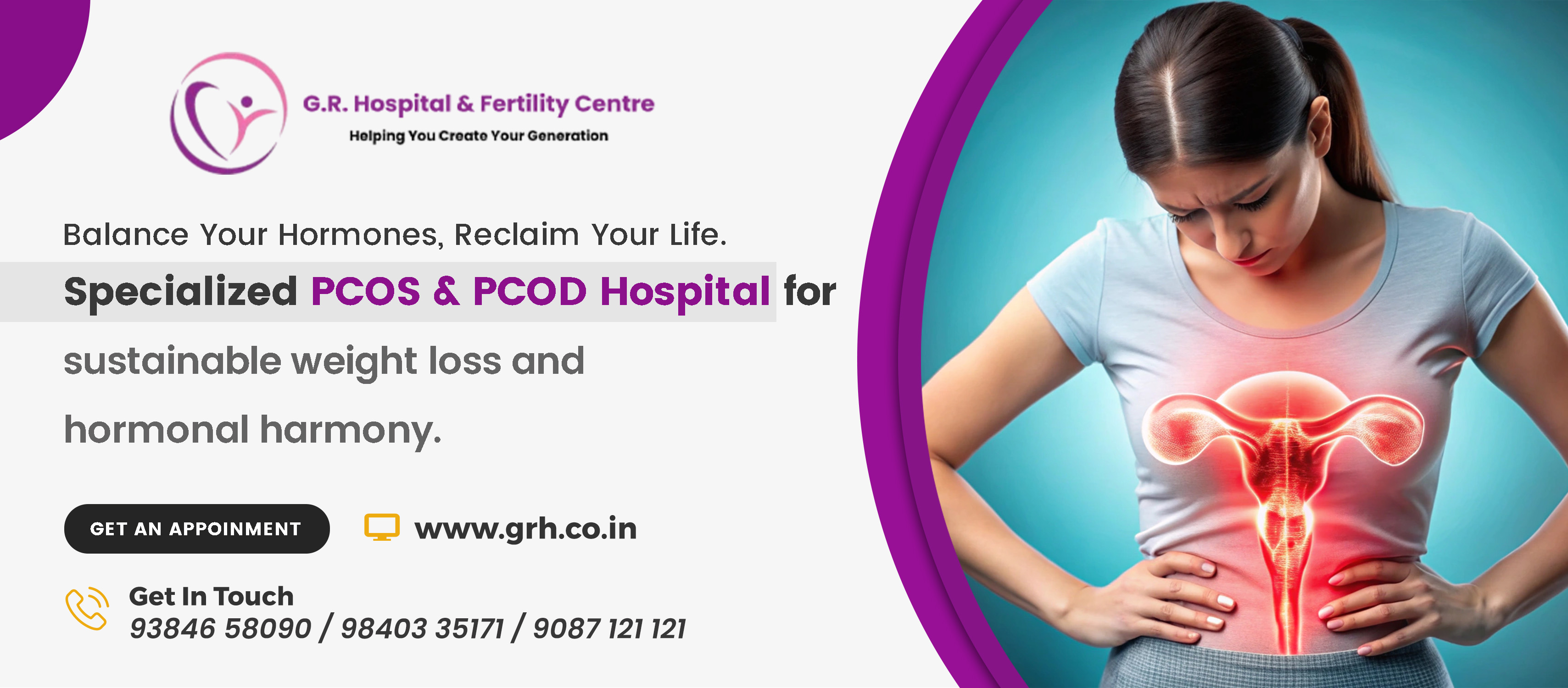 Balance Your Hormones, Reclaim Your Life - Specialized PCOS & PCOD Clinics for sustainable weight loss and hormonal harmony.